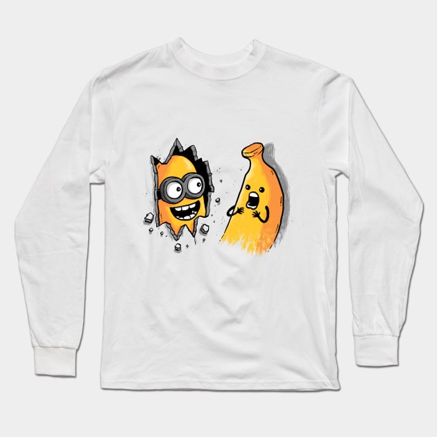 All Work and No Banana Long Sleeve T-Shirt by salihgonenli